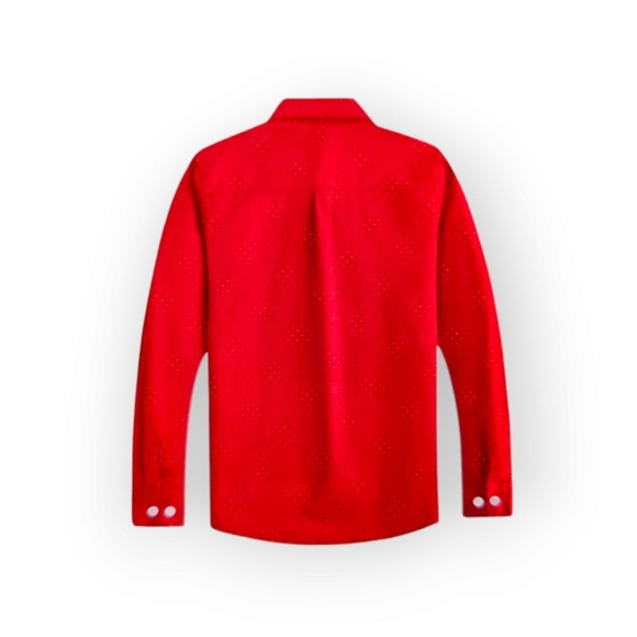 New w/Tag Boy's Red Buttoned Shirt Size L - Picture 2 of 4